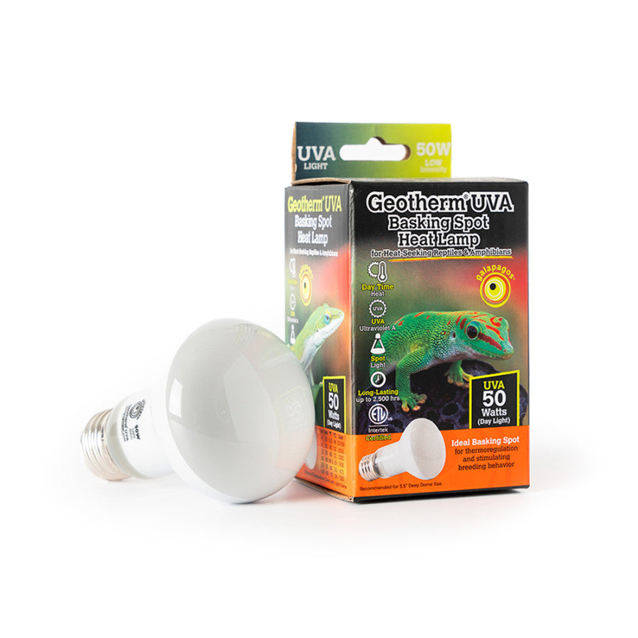 Galapagos Geotherm UVA Basking Spot Heat Lamp 50 W Cold Blooded Kingdom Galapagos Geotherm UVA Basking Spot Heat Lamp 50 W Cold Blooded Kingdom