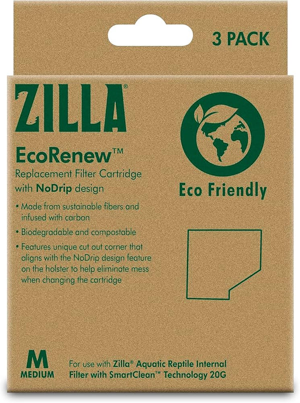 Zilla EcoRenew Filter Cartridges Medium 3 pack