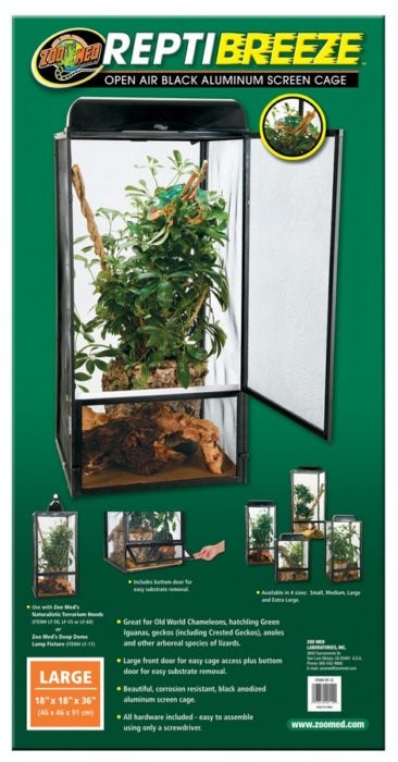 Zoo Med ReptiBreeze Open Air Aluminum Screen Cage Large