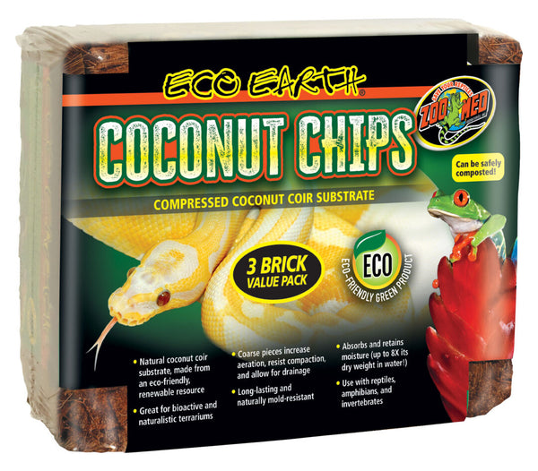 Zoo Med Eco Earth Compressed Coconut Chips