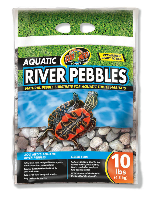 Zoo Med Aquatic River Pebble Substrate for Turtle Multi-Color