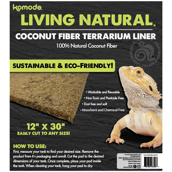 Komodo Living Natural Coconut Fiber Terrarium Liner 12In X 30 in