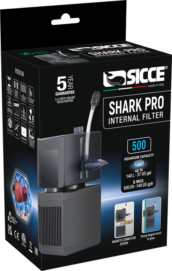 Sicce SHARK PRO Internal Filter 500, 132 GPH