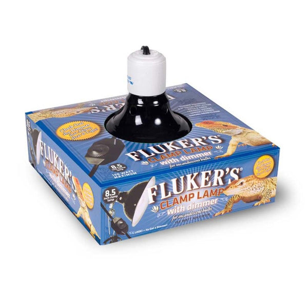 Fluker's Ceramic Repta-Clamp Lamp with Dimmer Switch Black, 8.5 in