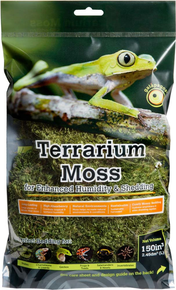 Galapagos Pillow Moss for Tropical & Forest Tanks Fresh Green, 2.6 qt, Mini