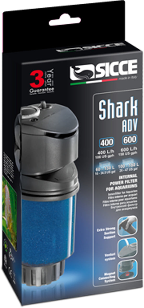 Sicce SHARK ADV 400 Internal Filter - 106 GPH 1ea