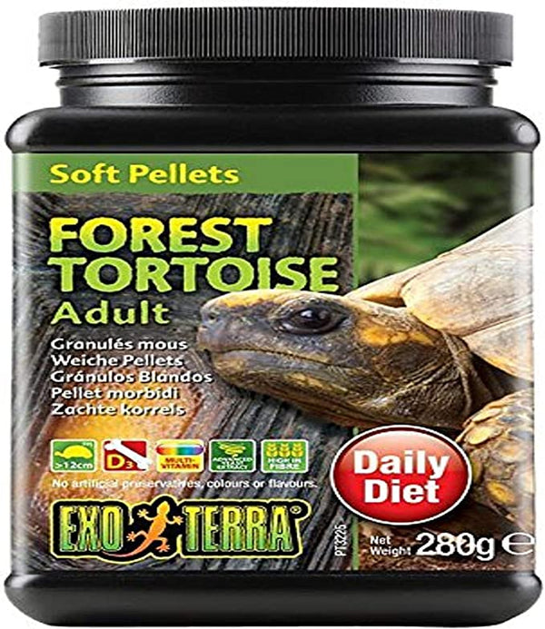 Exo Terra Forest Tortoise Soft Pellets - Adult, 9.8oz, 280g