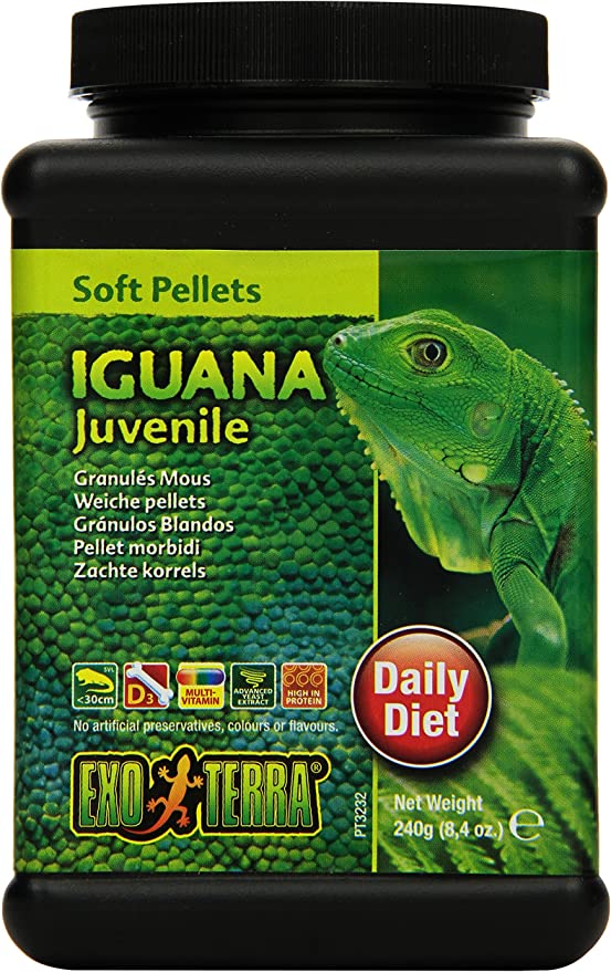 Exo Terra Iguana Soft Pellets - Juvenile - 8.4 oz - 240 g