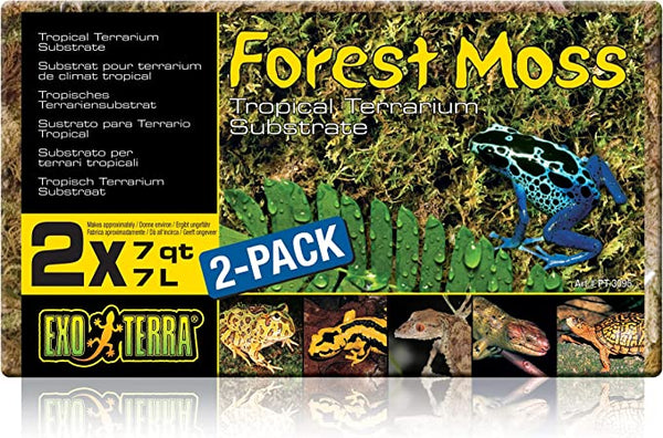 Exo Terra Forest Plume Moss, 7 Quarts, 2-Pack