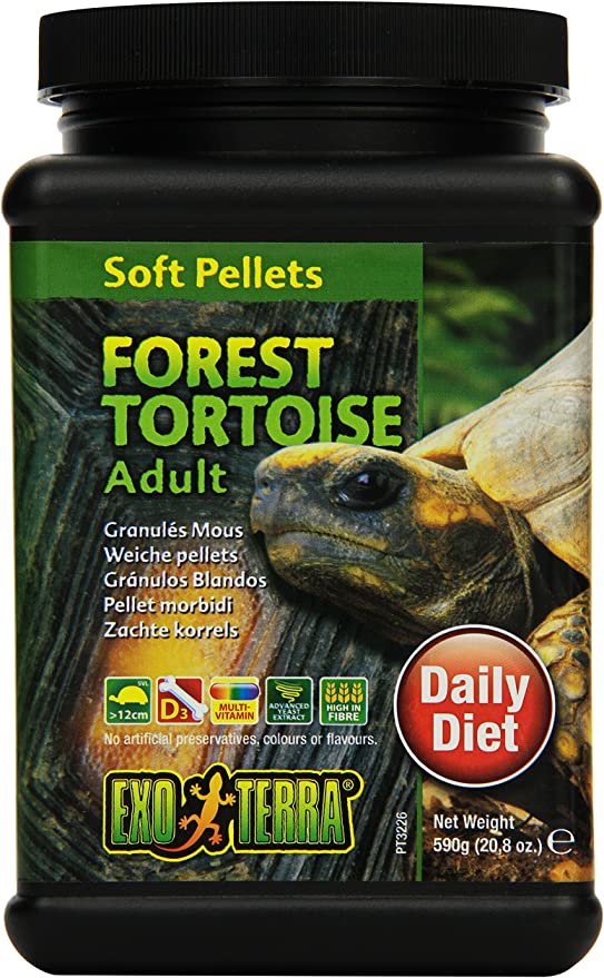 Exo Terra Forest Tortoise Soft Pellets - Adult, 20.8oz, 590g