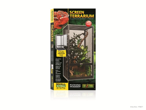 Exo Terra Screen Terrarium - Small/Tall - 45 cm x 45 cm x 90 cm (18in x 18in x 36in)